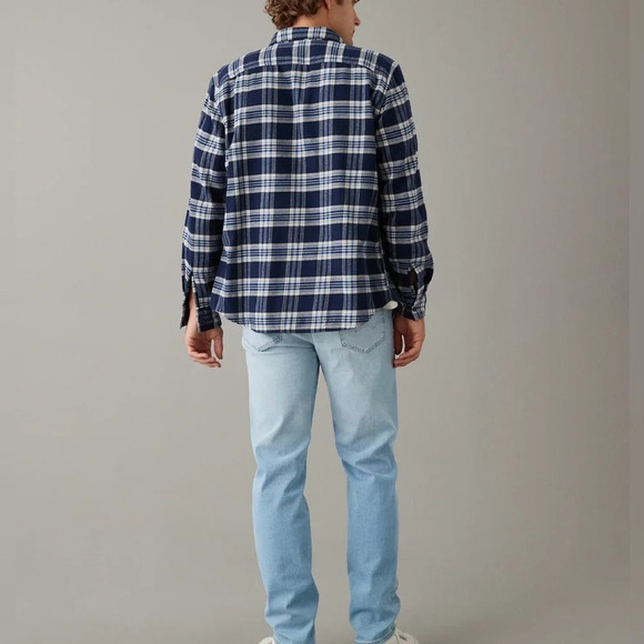 American Eagle AirFlex+ Athletic Straight Jean Light Wash Size 34/30 - Picture 2 of 16